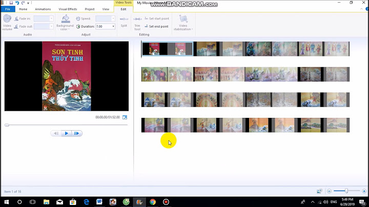 Hướng dẫn chèn nhạc vào video bang window movie maker