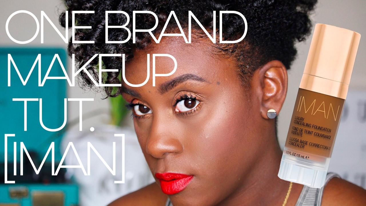 One Brand Makeup Tutorial For Dark Oily Skin Using IMAN Cosmetics