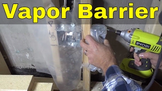 Vapor Barrier Installation Around Electrical Box-DIY
