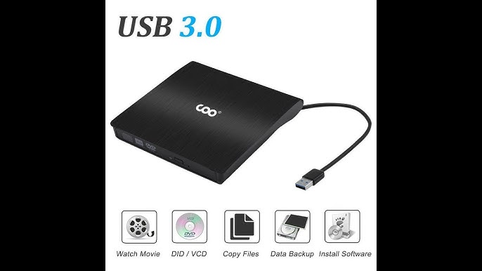 External CD Drive, Hannord Portable high-speed USB 3.0 Portable CD