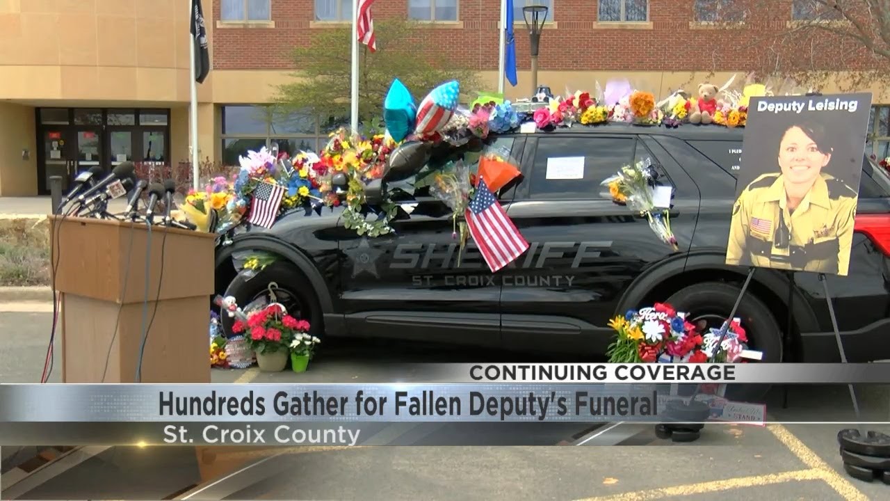 Hundreds gather for fallen deputy's funeral - YouTube