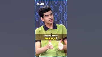 How to cover Backlogs During NEET-UG Preparation? 🙄 Toppers Strategy | ALLEN #NEET2025