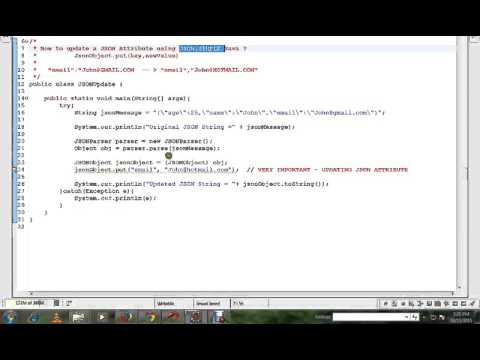 HOW TO  UPDATE A JSON ATTRIBUTE USING JSON SIMPLE JAVA