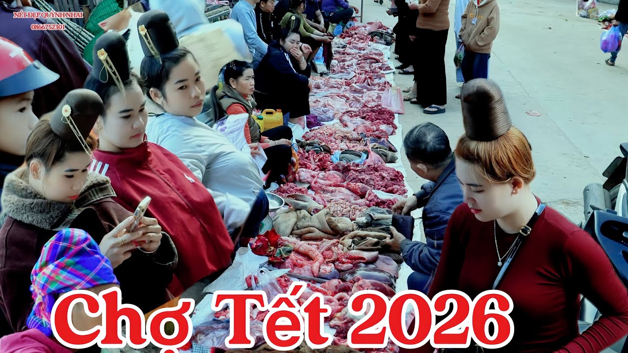 CHỢ PHIÊN BẢN GIÁNG NẶM ÉT NGÀY 29 TẾT SAU SÁP NHẬP ĐÃ HIỆN ĐẠI HƠN XƯA