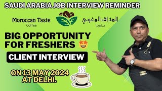 Client Interview Reminder update For Saudi Arabia Barista Profile, #jobseekers #youtubelike #like