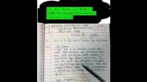 BCA-2015 Digital Electronics & Computer Organization (DECO) 2nd Semester Question Paper Solved