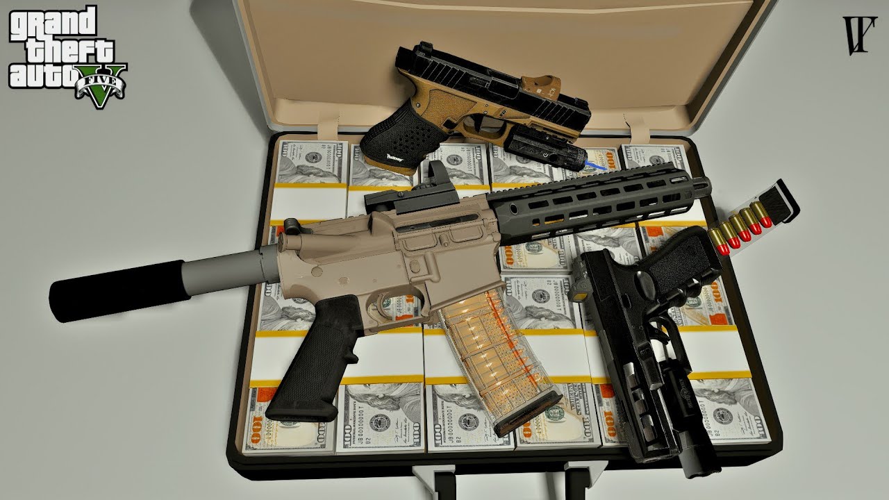 GTA 5 - Rare Gun Pack For Story Mode | Glocks and ARP's - YouTube