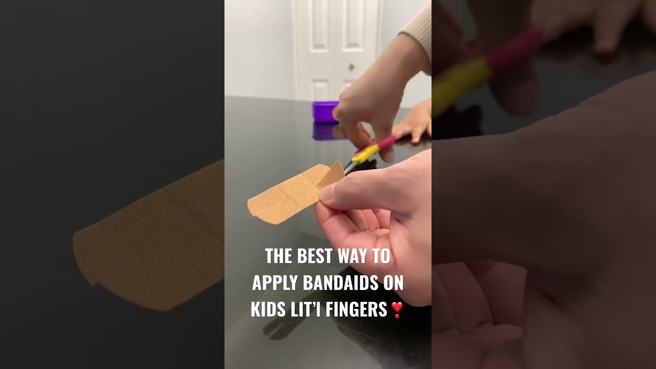 THE BEST WAY TO APPLY BANDAIDS ON KIDS LIT’L FINGERS 🤯 | PARENT HACK FOR THE WIN || LOVE, WASH FAM