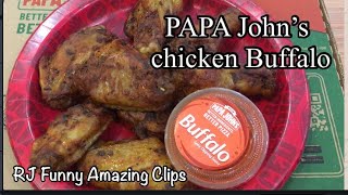 Papa Johns Chicken Wings Buffalo Rj Funny Amazing Clips