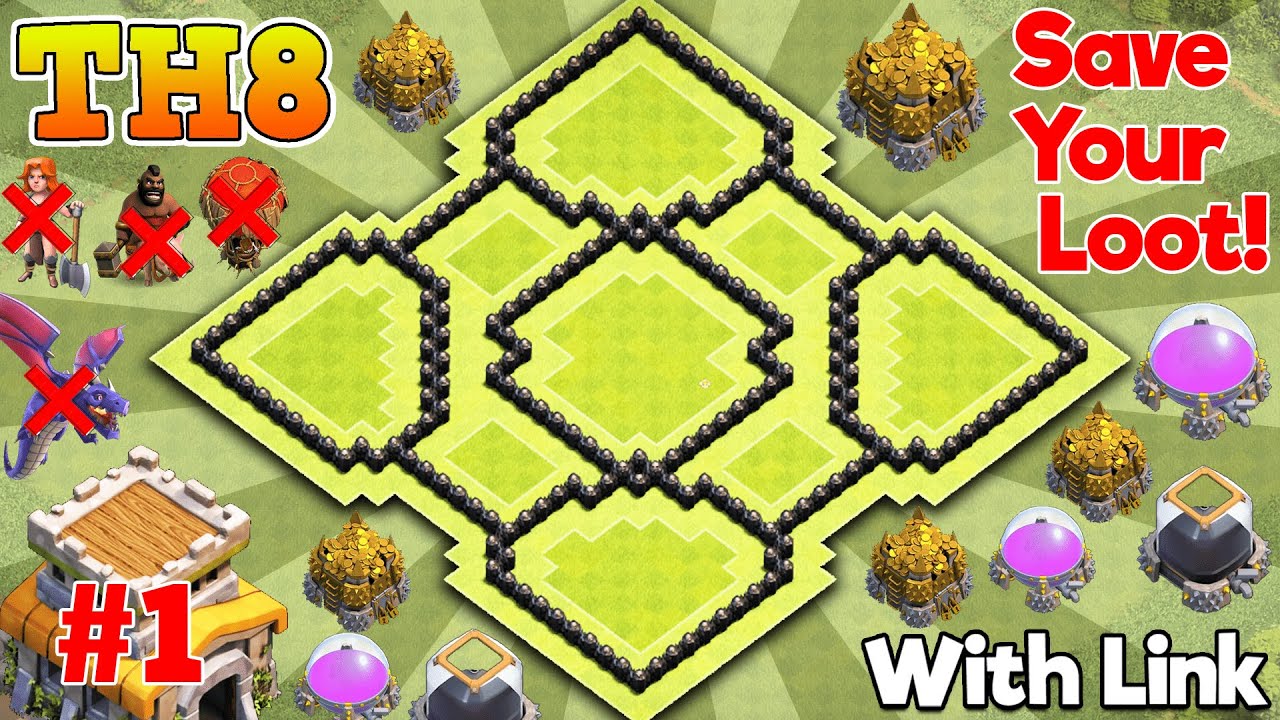 Epic Th8 Farming Base 2020 With Copy Link Town Hall 8 (Th8) LOOT