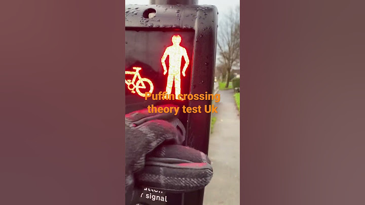 Puffin crossing theory test UK