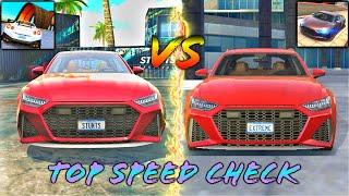 extreme car driving simulator vs car stunt races mega ramps - similar car top speed check & stunt screenshot 2