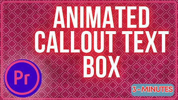 How to Make Animated Callout Text Box Premiere Pro #adobepremierepro