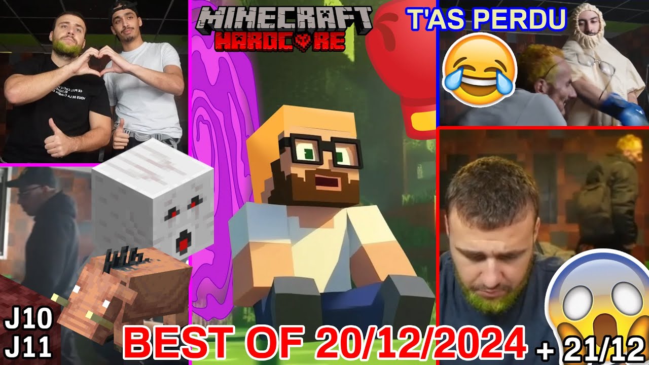 JP ET COUDOUX QUITTENT LE LOKAL 😱 LA FIN DE L'AVENTURE MINECRAFT 👋 // Best of du 20/12/2024 + 21/12