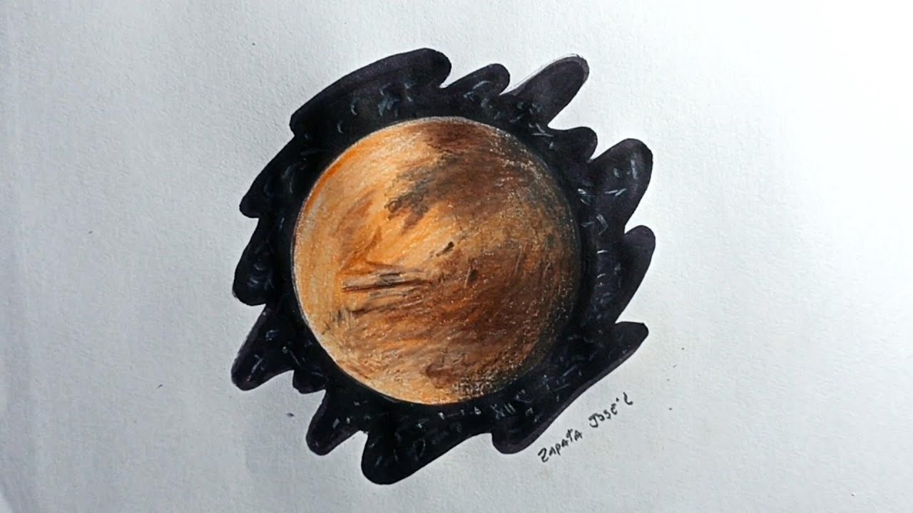 Cómo dibujar al planeta Marte - YouTube