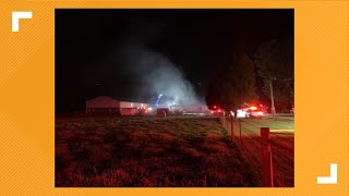 Hendricks County barn fire spreads to 2 buildings
