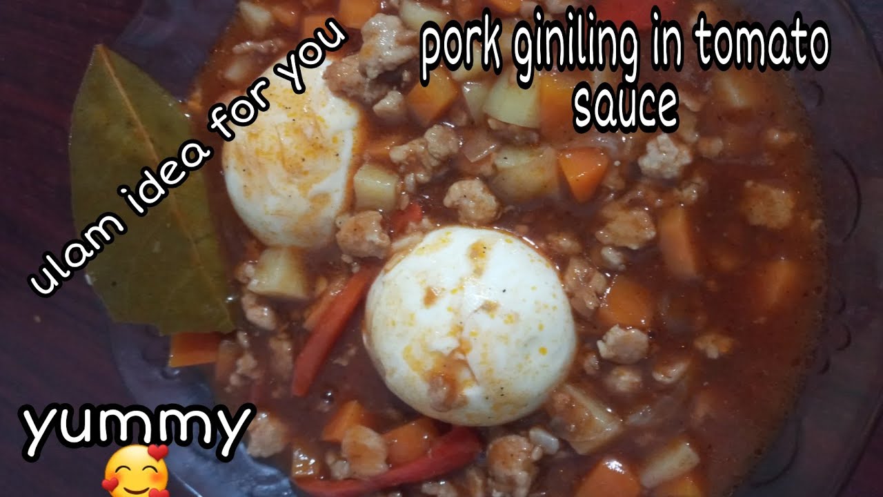 ULAM IDEA FOR YOU pork giniling in tomato sauce w/egg YouTube