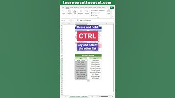 Excel Trick: Compare Lists to Highlight Duplicate / Unique Values with #Excel Conditional Formatting