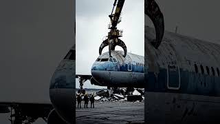 Plane recycle metal scrab process #aircraft #aviation #aivideo #recycle #plane
