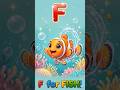 Baby Learns ABCD | F for FISH 🐠 | Cartoon Videos |Nursery Rhymes & Kids Songs #abc #shorts #cartoon