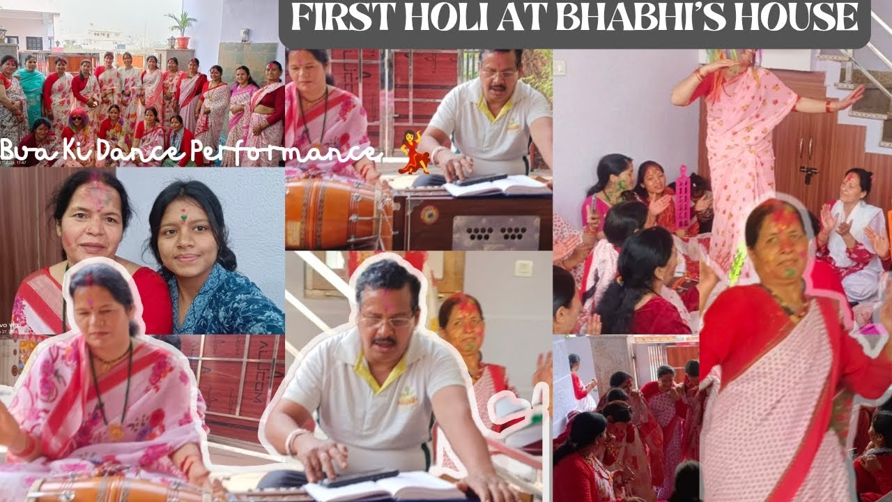 Mummy Harmonium = Epic!🤣||Pehli Holi at Bhabhi’s House 🎨||Bua Dance+Full On Masti 💃🎶
