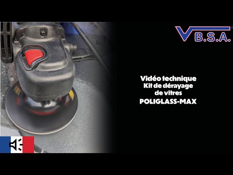 Kit dérayage et polissage de vitres électrique -POLIGLASS vidéo