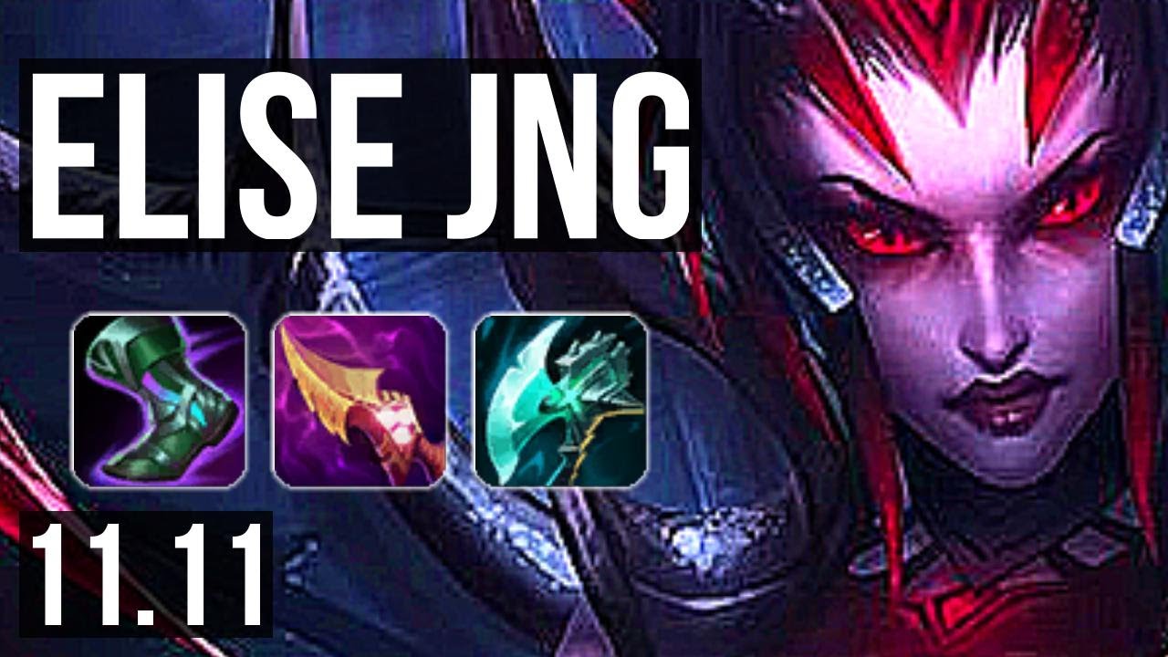 ELISE vs EKKO (JUNGLE) | 11/0/5, Quadra, 1600+ games, 1.6M mastery, Legendary | KR Master | v11.11