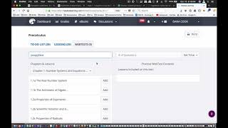 Creating Practice Test in Hawkes Learning 10OCT18 screenshot 5
