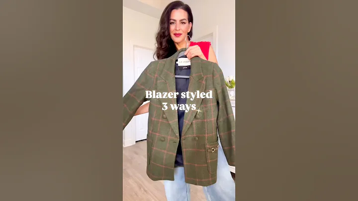 How to style a blazer🍂Outfit details in description/pinned comment. #howtowear #ootd