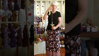 Spinning with my handmade drop spindle