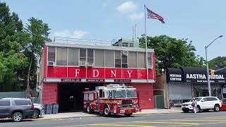 FDNY FAST START HILLSIDE HURRICANES Awesome Engine 298 Responding, Jamaica Queens NYC