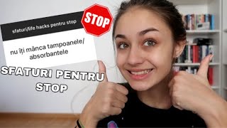 SFATURI PENTRU/DESPRE STOP