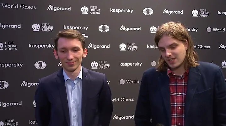 Richard Rapport and Grigoriy Oparin after Round 3 ...