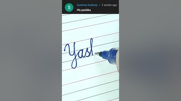 Yashika - Beautiful name in Cursive writing | Cursive writing for beginners | #shorts