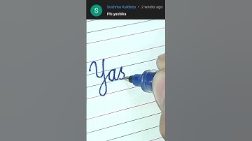 Yashika - Beautiful name in Cursive writing | Cursive writing for beginners | #shorts