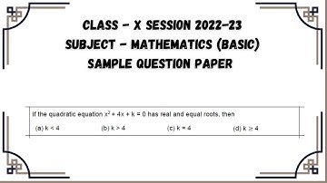 If the quadratic equation x2 + 4x + k = 0 has real and equal roots, then