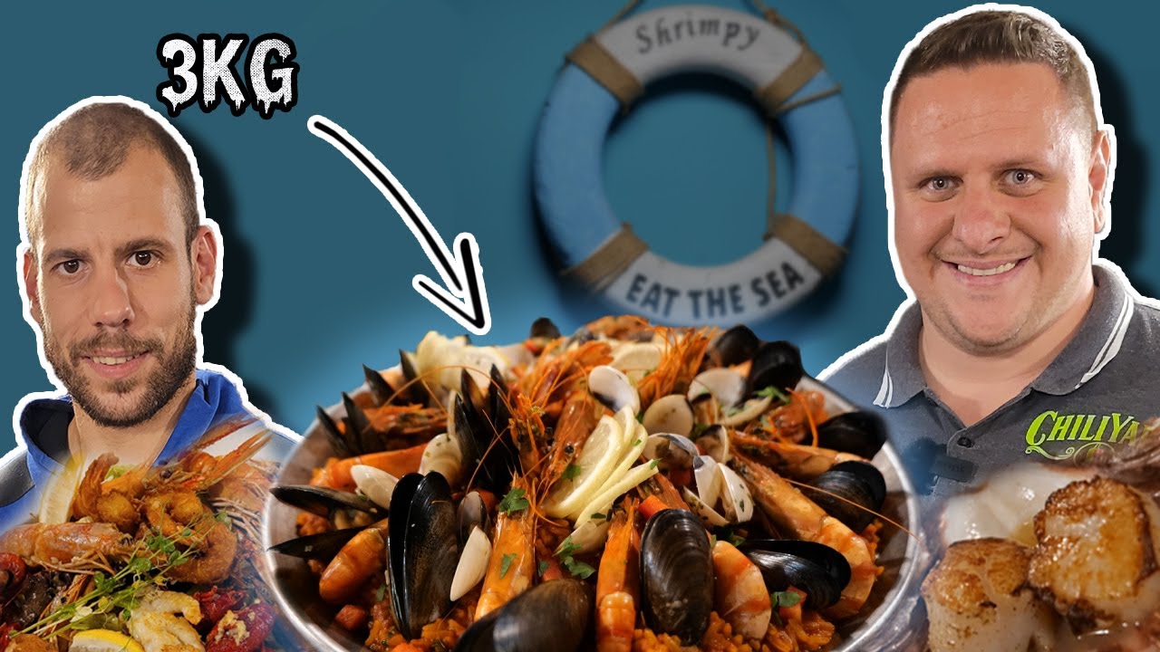 Paella kihívás a Shrimpy food Bar-ban❗3 KG ❗🦐🦀🦞🐙#promotion #seefood #challenge