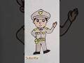 How To Draw Police Man Viral Drawing Art Artstepbystep Cute Easy Diy Shorts Shortsviral 