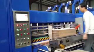 HRB-PACK AUTOMATIC FEEDER PRINTER SLOTTER DIE CUTTER MACHINE WITH AUTO FOLDER GLUER INLINE.