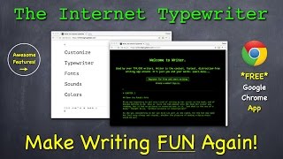 The Internet Typewriter - Awesome + Free 'Writer' App for Google Chrome screenshot 4