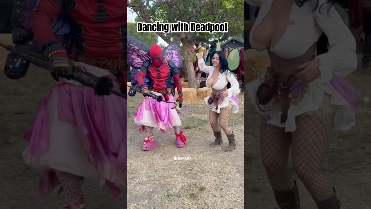 Dancing with Deadpool at renfaire #viralshort #foryou #renfaire