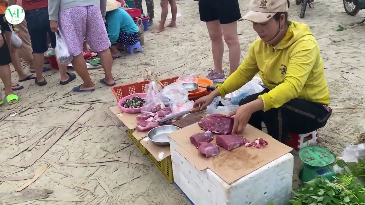 Rustic Charm of Man Thai Seaside Fish Market in Da Nang, Vietnam | Mộc Mạc Chợ Cá Ven Biển Mân Thái