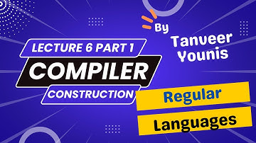 Describe Regular Language in Compiler Construction | How to Describe Tokens In CC |Lecture 6 Part 1