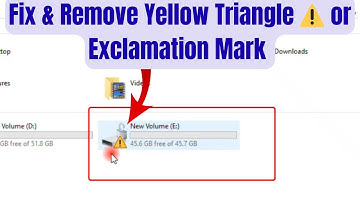 How To Fix & Remove Yellow Triangle From Drive in Windows 10/11 | Fix Exclamation Mark ⚠️