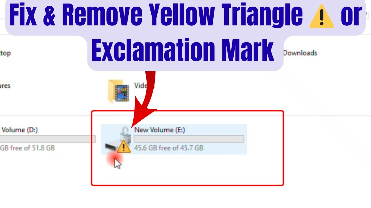 How To Fix & Remove Yellow Triangle From Drive in Windows 10/11