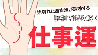 手相で見る仕事運とは 有料級解説 手相鑑定 Youtube