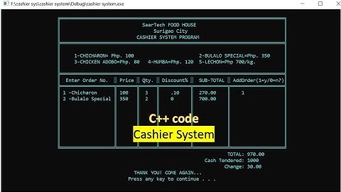 Cashier System in c++ Programming easy tutorial