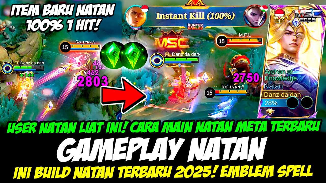 TIPS NATAN SAKIT + 1 HIT DI GOLD❗CARA MAIN NATAN TERBARU❗BUILD NATAN TERBARU❗GAMEPLAY NATAN GLOBAL