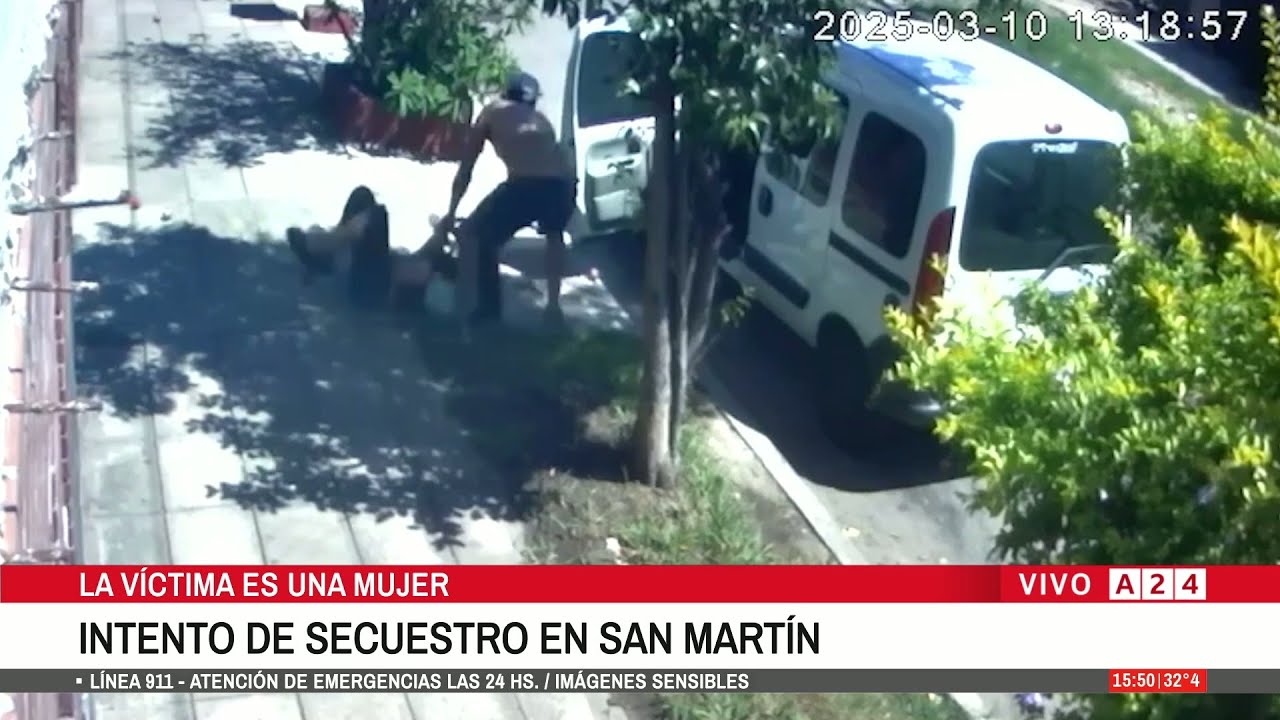 Impactante video: una joven se salvó a los golpes de ser secuestrada a plena luz del día