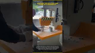Stone Splitter Drives Wedges Through Solid Blocks and Doesn't Quit #machinery #work #process